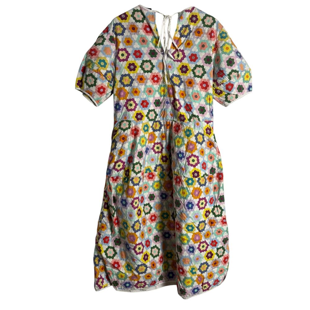 Mira Mikati White Floral Crochet Maxi Dress with Multicolor Flowers - Picture 7 of 16
